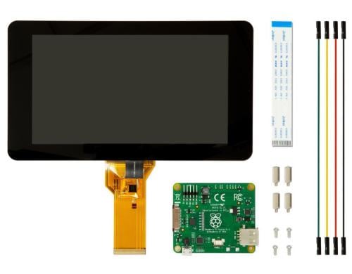 Raspberry Pi 7 Touchscreen inkl. Kabel, Schrauben und Platine