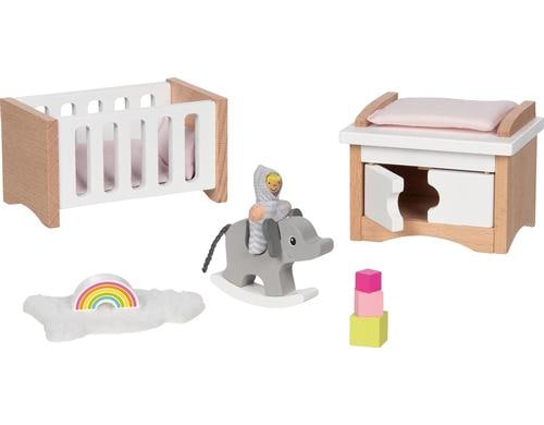 Goki Babyzimmerausstattung Puppenhaus 12 Teilig