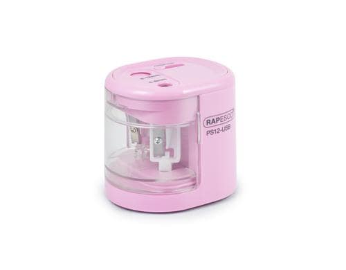Rapesco Spitzmaschine elektrisch RA-1446 rosa, USB Kabel oder Batterie