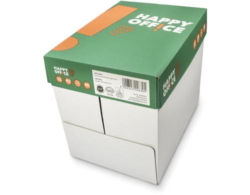 Fischer Papier Kopierpapier Happy Office 80 gm2, Box  2'500 Blatt, Eco Label A4