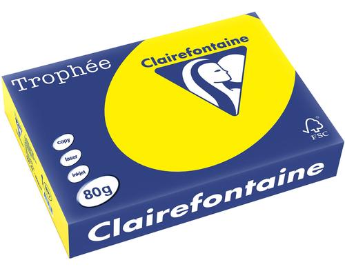Clairefontaine Kopierpapier Trophe rapsgelb, 500 Blatt, 80gm2