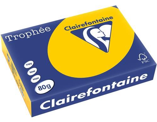 Clairefontaine Kopierpapier Trophe sonnengelb, 500 Blatt, 80gm2