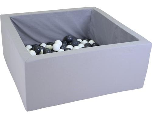 Bllebad soft - eckig Grey 100 balls grey/white