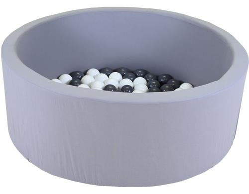 Bllebad soft - Grey - 100 balls grey/whit 