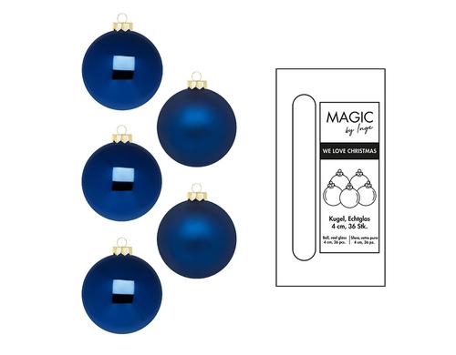 Inge Weihnachtskugel, Midnight Blue 36 Stck, Glas, D: 4 cm