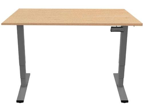 Contini Tisch hhenverstellbar Ahorn Tischplatte 1.6x0.8m / Gestell Dunkelgrau