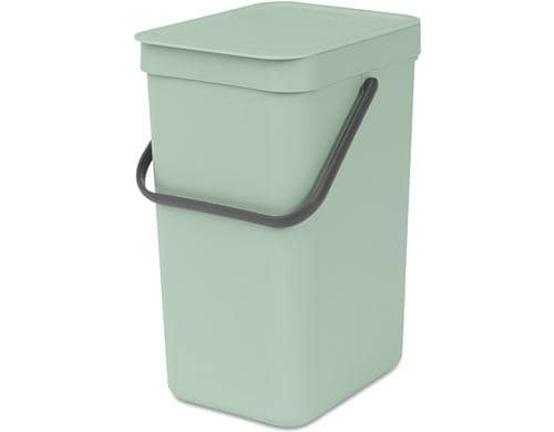 Brabantia Sort & Go Recyclingbehlter Inhalt 12 Liter, Jade Green