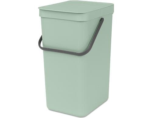 Brabantia Sort & Go Recyclingbehlter Inhalt 16 Liter, Jade Green