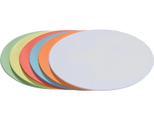 FRANKEN selbstklebende Moderationskarten Oval, 190 x 110 mm, sortiert, 300 Stck