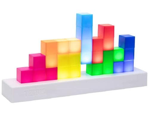 Tetris Lampe mit 3 Leuchtmodi 13 cm, Kabel oder Batterie