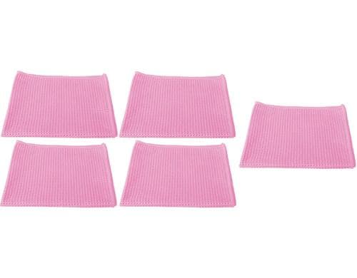 Edi Baur Mikrofaser Waffeltuch 5er Pack rosa, 40x40cm