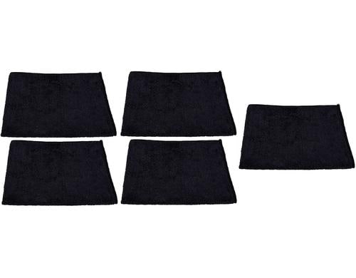 Edi Baur Mikrofasertuch Black&White 5er Pack, schwarz, 40x40cm