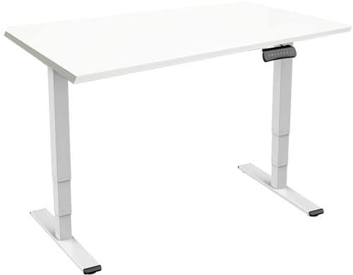 Contini Tisch hhenverstellbar weiss mit Tischplatte 1.4x 0.8 m, Gestell weiss