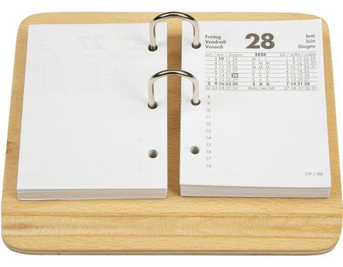 Biella Kalendersockel ohne Inhalt 19.5x15.5, Holz hell