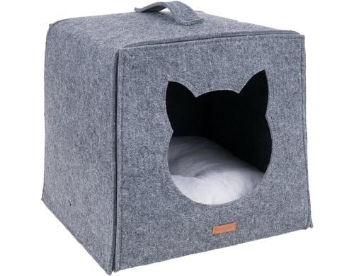 Amiplay Cat Cube Hygge, 38 x 38 x 36 cm, grau