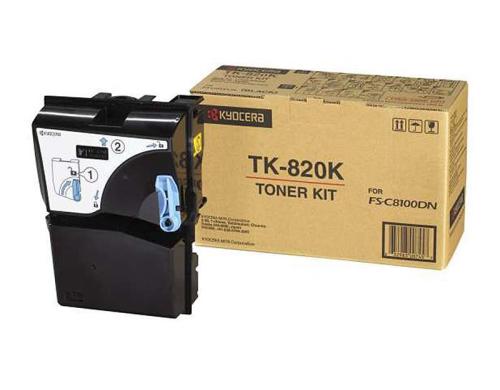 Toner Kyocera TK-820K, zu FS-C8100DN black, ca. 15'000 S. gemss 5% Deckung
