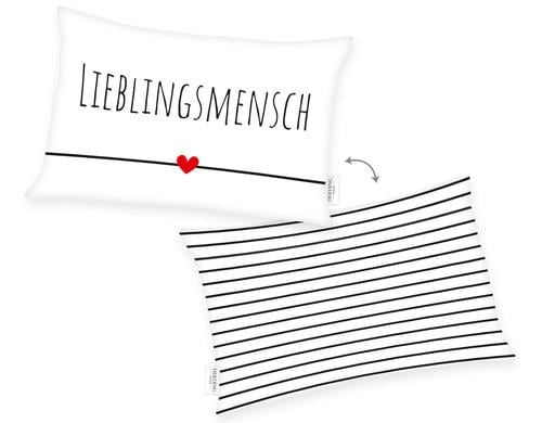 Klaus Herding Kissen Lieblingsmensch, inkl. Fllung, 30x50 cm, 100% Polyester