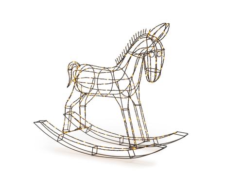 STT LED Figur Rocking Horse 300LED ww, 65x24x55cm