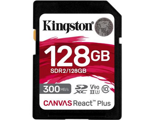 Canvas React Plus SDXC Card 128GB UHS-II U3, lesen 300MB/s, schreiben 260MB/s