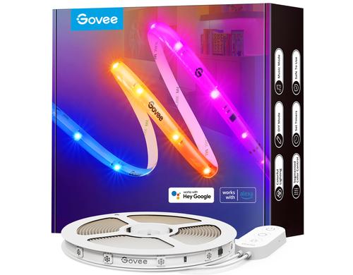 Govee LED-Leuchtstreifen 10M mit Schutzbeschichtung, WiFi, BT, RGBIC