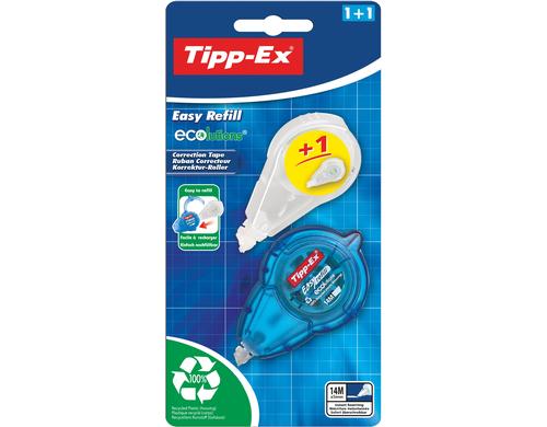 Tipp-Ex Easy Refill Korrekturroller 14mx5mm, 1+1er Pack