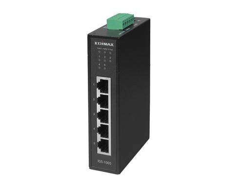 Edimax IGS-1005 Industrie 5-Port Switch IP30, 20-7'0 Grad