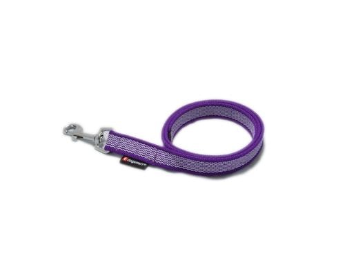 dogsmart Leine gummiert 6m, 20mm violett, mit Handschlaufe