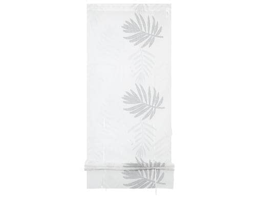 Hubatka Tagvorhang Raffh. Palme 60x130 cm Grau, 100% Polyester, waschbar 30 C