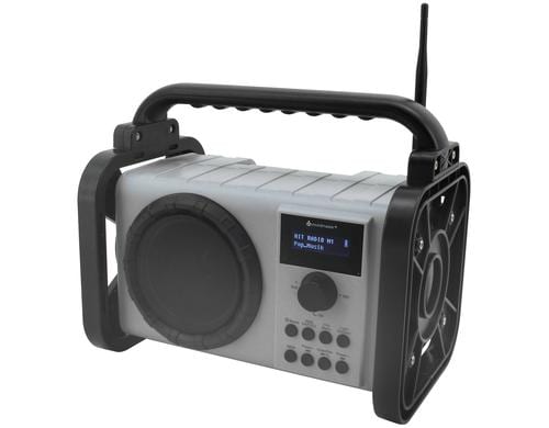 Soundmaster DAB80SG, DAB+ Baustellenradio, DAB+/UKW Digitalradio, Li-Ion Akku, grau