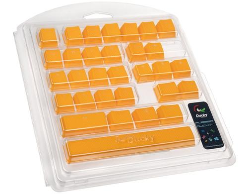 Ducky Rubber Keycap Set, 31 Tasten orange gummiert - orange