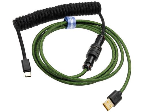 Ducky Premicord Pine Green USB Typ C to A USB Typ C auf Typ A, 1.8m