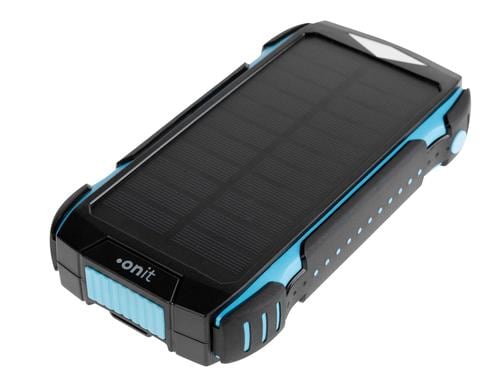 onit Solar-Powerbank 20000mAh 20000 mAh, schwarz / blau