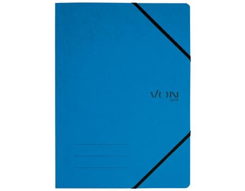 VON Eckspanner A4 mit elastischen Eckbndern, Karton, blau