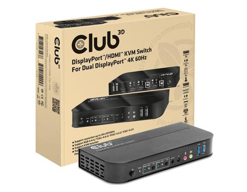 Club 3D, DP/HDMI Switch KVM Switch