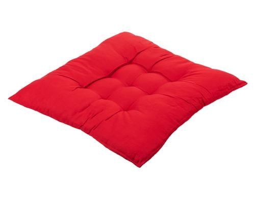 FTM Sitzkissen Rot, 40x40 cm Baumwolle, Polyester, Handwsche