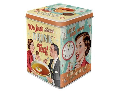 Nostalgic Art Teebox Tea & Cookies Metall, 7.5x7.5x9.5 cm
