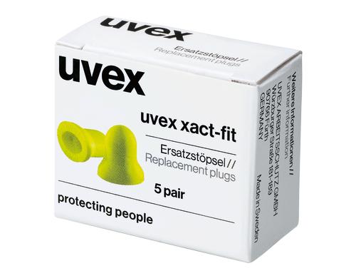 Uvex Gehrschutz xact-fit mit Kordel Ersatzstpsel, 5 Paar
