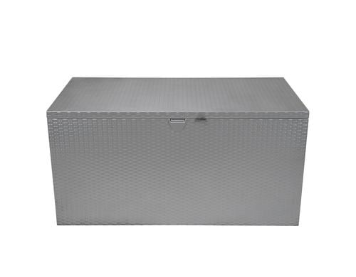 Spacemaker Metallkissenbox Silber, 133x70x65cm