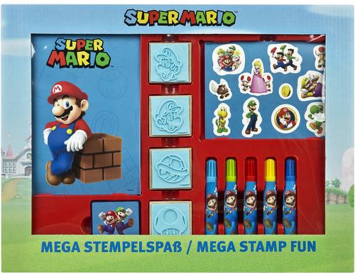 Mega Stempelspass Super Mario Verschiedene Stempel + Kissen