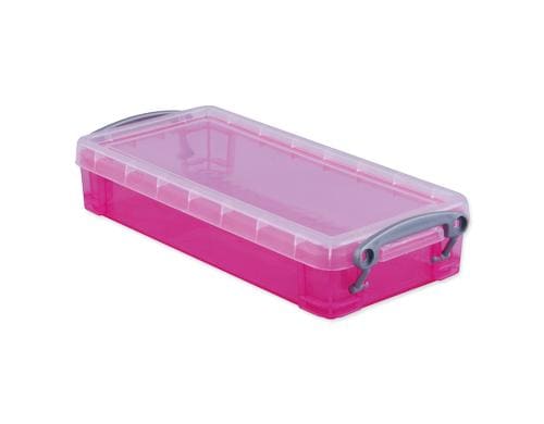 Really Useful Kunststoffbox 0.55 Liter transparent pink