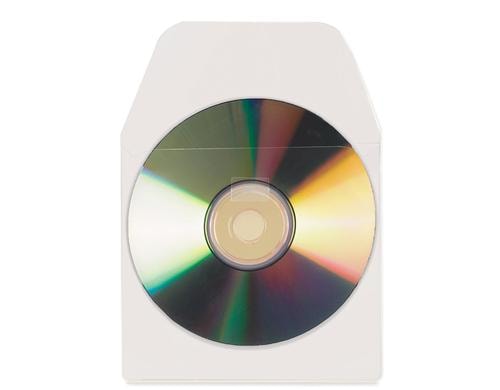 3L CD/DVD Schutzhllen selbstklebend, mit Klappe, 10 Stk