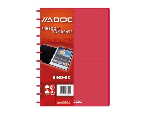 Adoc Sichtbuch Bind-Ex Transparent A4, rot