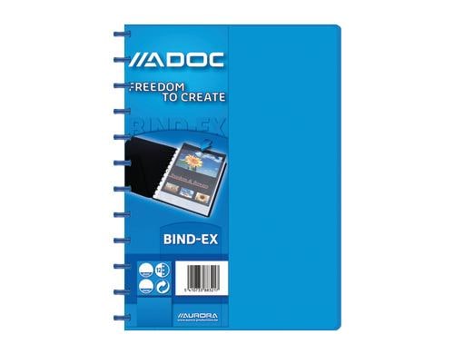 Adoc Sichtbuch Bind-Ex Transparent A4, blau