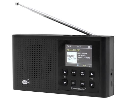 Soundmaster DAB165SW, DAB+ Radio, schwarz DAB+/UKW Digitalradio mit Akku
