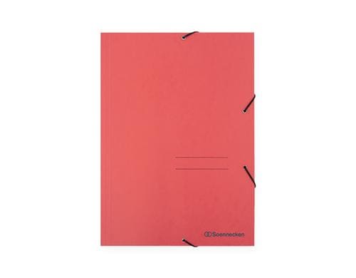 Soennecken Eckspanner 1472, A4, 3 Klappen, mit Gummizug, rot