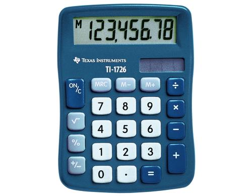 Texas Instruments Tischrechner TI-1726 8-stellig, blau