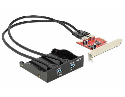 Delock 61775 USB 3.0 Front Panel 2-Port NEC-Chipset, inkl. PCI Express Card