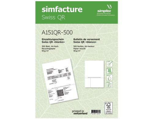 Simplex Simfacture Swiss QR Recycling 90 g/m, 500 Blatt