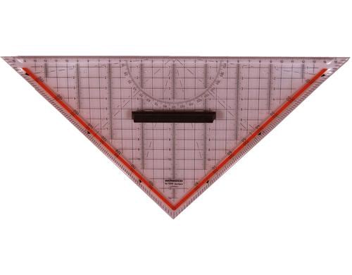 Rumold Geo-Dreieck Plexiglas 30 cm, Skala 2 x 15 cm, abnehmbarer Griff