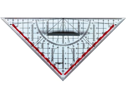 Rumold Geo-Dreieck Duo 25 cm, Skala 2 x 11 cm, mit Griff